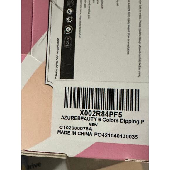 Azure Beauty Dip Powder Nail Kit 6 Colors Multicolor Dipping Starter Set Salon - Picture 9 of 11